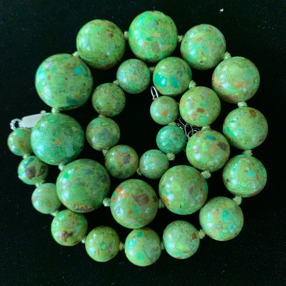 Aluma Green Mosaic Turquoise Necklace